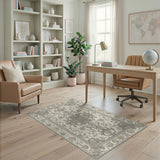 Elegant Beige Persian Floral Area Rug