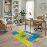 Vibrant Geometric Multi-Color No. 18 Area Rug