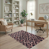 Purple Lotus Paisley Trellis Area Rug