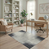 Black White Halftone Dot Gradient Area Rug