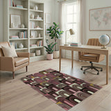 Pink Arch Geometric Area Rug
