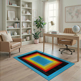 Vibrant Multi-Color Nested Frames Area Rug