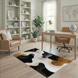 Abstract Area Abstract Brown Wave Area Rug