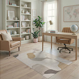 Abstract Area Abstract Organic Beige Neutral Area Rug