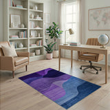 Purple Wave Geometric Area Rug