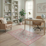 Pink Floral Persian No. 4 Area Rug