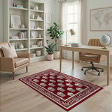 Whimsical Red Cupcake Pattern Area Rug