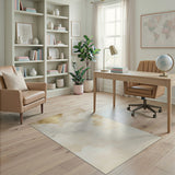 Ethereal Gold Clouds Abstract Area Rug