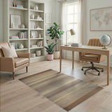 Textured Geometric Brown Tan Woven Area Rug