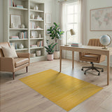 Yellow Vibrant Yellow Striped Geometric Area Rug