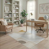 Beige Abstract Organic Layers Area Rug