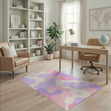 Fluid Pink Purple Abstract Area Rug