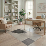Modern Geometric Overlap Neutral Area Rug