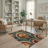 Retro Arched Desert Sunset Rug