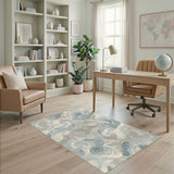 Blue Teal Cloud Swirl Area Rug