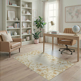 Floral Vintage Elegant Beige Floral Vine Area Rug
