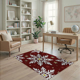 Papercut Snowflake Holiday Area Rug