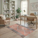 Bold Orange Diamond Southwestern Area Rug