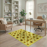 Sunflower Meadow Yellow Area Rug