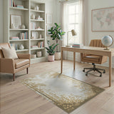 Ethereal Golden Forest Silhouette Area Rug