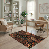 Ornate Paisley Floral Patchwork Area Rug
