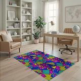 Multi-color and Patterns Vivid Multi-Color Geometric Area Rug
