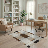 Beige Black Buffalo Plaid Area Rug