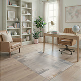 Beige and Neutral Geometric Abstract Area Rug