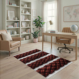 Red Braided Rope Area Rug