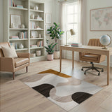 Abstract Area Grey Modern Abstract Grey Wave Area Rug