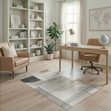 Geometric Abstract Beige Area Rug