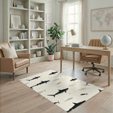Black Shark Coastal Area Rug