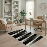 Black White Geometric Triangle Gradient Rug