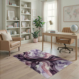 Purple Watercolor Swirl Area Rug