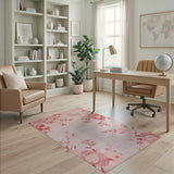 Floral Vintage Peony Blush Pink Peony Floral Area Rug