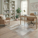 ODIKA Modern Geometric Washable Rug - Neutral Beige Low Pile Area Rug
