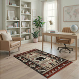 Southwestern Bear Tribal Area Rug