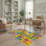 Colorful ABC Alphabet Kids Area Rug