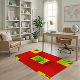 Vibrant Monster Handprint Kids Area Rug