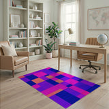Geometric Modern Vibrant Geometric Patchwork Area Rug
