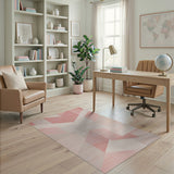 Modern Geometric Pink Area Rug
