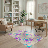 Vibrant Abstract Swirl Multi-Color Area Rug