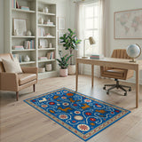 Blue Heritage Tribal Goat Star Rug