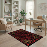 Red Gold Ornate Persian Area Rug