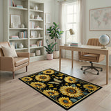 Sunflower Butterfly Garden Area Rug