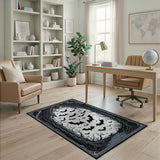 Gothic Bat Swarm Arched Window Rug