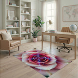 Electrified Pink Rose Area Rug