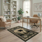Black Bear Forest Southwestern Area Rug