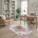 Pink Rose Blush Pink Rose Floral Vintage Area Rug
