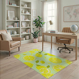 Fruit Pattern Zesty Lemon Slices Fruit Pattern Area Rug